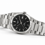 Men's Steel Sports Watch Integrated Bracelet, Textured Dial, Date Window