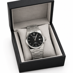 Men's Steel Sports Watch Integrated Bracelet, Textured Dial, Date Window
