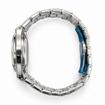 Men's Steel Sports Watch Integrated Bracelet, Textured Dial, Date Window