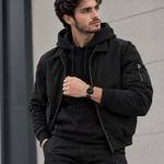 Men's Leather Watch – Water Resistant, Date Display