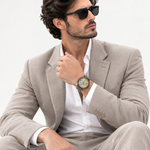 Men's Leather Watch – Water Resistant, Date Display