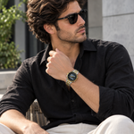 Men's Analog-Digital Watch – Steel Bracelet, Water Resistant 3ATM