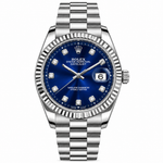 Men's Fluted Bezel Steel Watch – Honeycomb Dial, Date Display