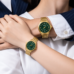 His & Hers Couple Watch Set | Roman Numeral Dial with Date