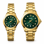 His & Hers Couple Watch Set | Roman Numeral Dial with Date