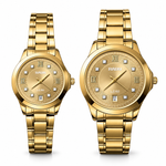 His & Hers Couple Watch Set | Roman Numeral Dial with Date