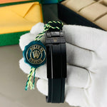 Luxury Black & Gold Yacht Master Style Watch for Men – Premium Silicone Strap, Date Display