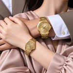 His & Hers Couple Watch Set | Roman Numeral Dial with Date