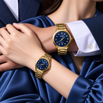 His & Hers Couple Watch Set | Roman Numeral Dial with Date