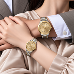 His & Hers Couple Watch Set | Roman Numeral Dial with Date