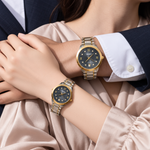 His & Hers Couple Watch Set | Roman Numeral Dial with Date