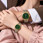 His & Hers Couple Watch Set | Roman Numeral Dial with Date