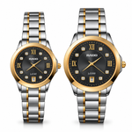 His & Hers Couple Watch Set | Roman Numeral Dial with Date