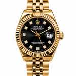 Women’s Elegant Bracelet Watch – Fluted Bezel, Crystal-Style Markers & Date