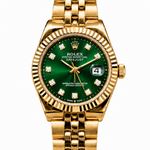 Women’s Elegant Bracelet Watch – Fluted Bezel, Crystal-Style Markers & Date