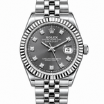 Women’s Elegant Bracelet Watch – Fluted Bezel, Crystal-Style Markers & Date