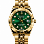 Women’s Classic Bracelet Watch – Smooth Bezel, Crystal-Style Markers & Date
