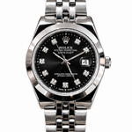 Women’s Classic Bracelet Watch – Smooth Bezel, Crystal-Style Markers & Date